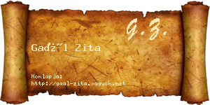 Gaál Zita névjegykártya