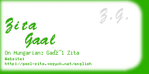 zita gaal business card